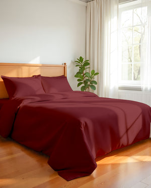 CalmFloats 4 Piece Waterbed Sheet Set- Burgundy
