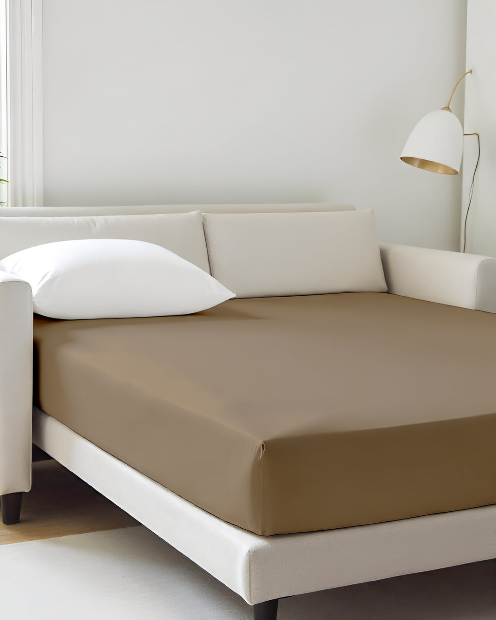 ComfortFold - Microfiber Sleeper Sofa 1 Piece Fitted Sheet- Taupe