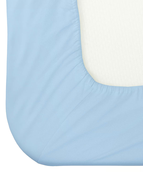 Seven Star 1 Piece Cotton Fitted Sheet-Light Blue