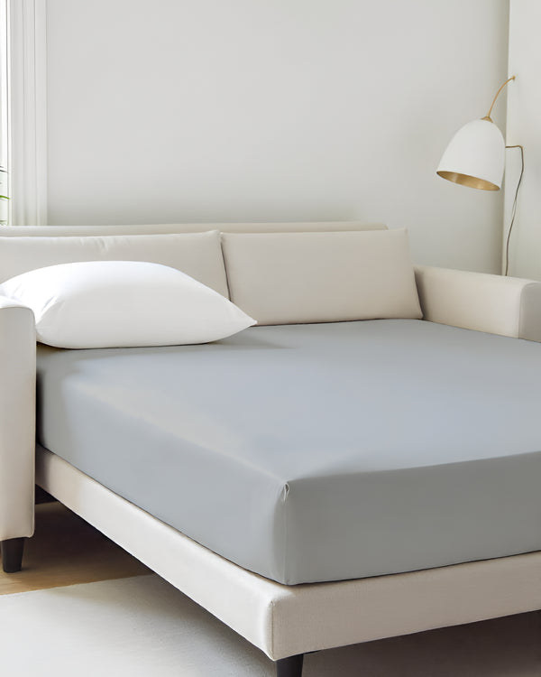 ComfortFold - Microfiber Sleeper Sofa 1 Piece Fitted Sheet- Light Gray