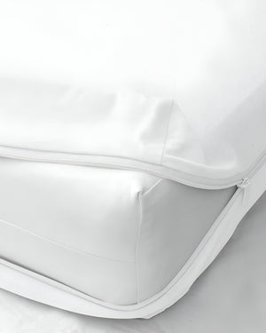 PureGuard ZipFit –  1 Piece Zipper Closure Fitted Sheet - White