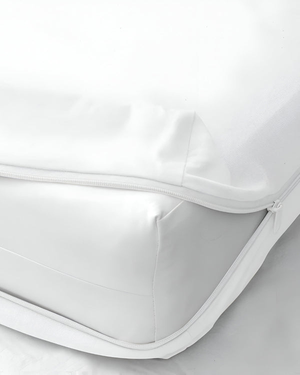 PureGuard ZipFit –  1 Piece Zipper Closure Fitted Sheet - White