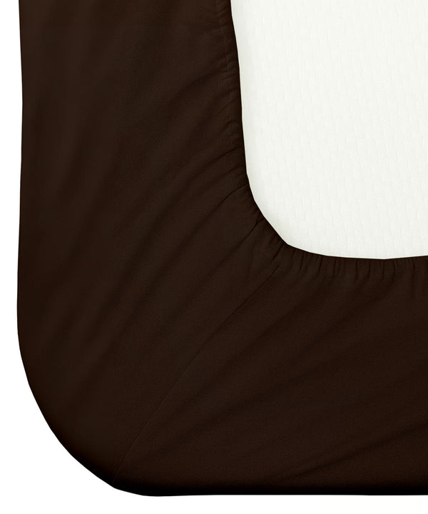 Seven Star 1 Piece Cotton Fitted Sheet- Chocolate