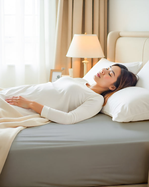 Cloud Soft Classic –  Single Fitted Sheet for Everyday Luxury - Light Gray