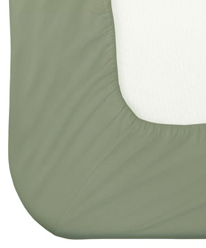 Seven Star 1 Piece Cotton Fitted Sheet- Sage