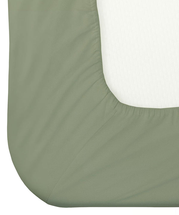 Seven Star 1 Piece Cotton Fitted Sheet- Sage
