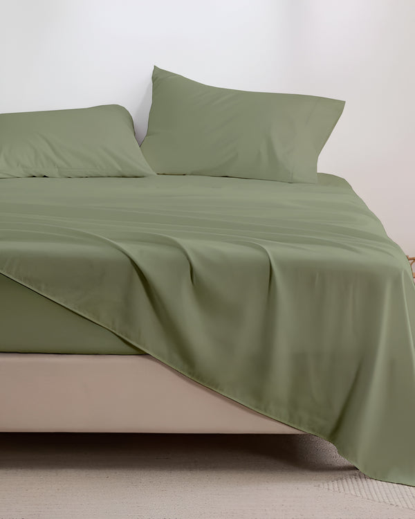 Crescendo Giza Cotton 4 Piece Sheet Set - Sage