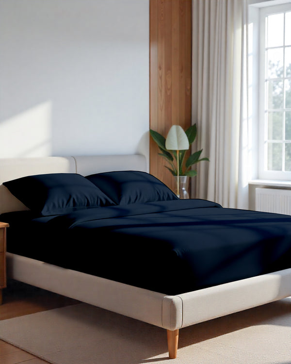 Giza Elegance 6-Piece Sheet Set - Navy Blue
