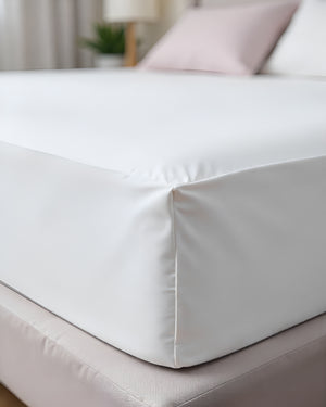 Royal Dreams, Extra Deep 4 Piece Cotton Sheet Set- White