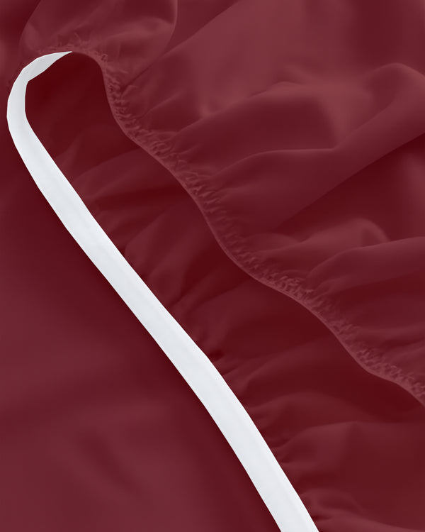 ComfortFold - Microfiber Sleeper Sofa 1 Piece Fitted Sheet- Burgundy