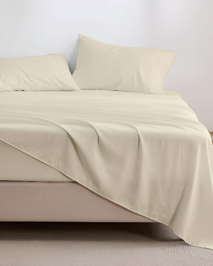 Crescendo Giza Cotton 4 Piece Sheet Set - Ivory