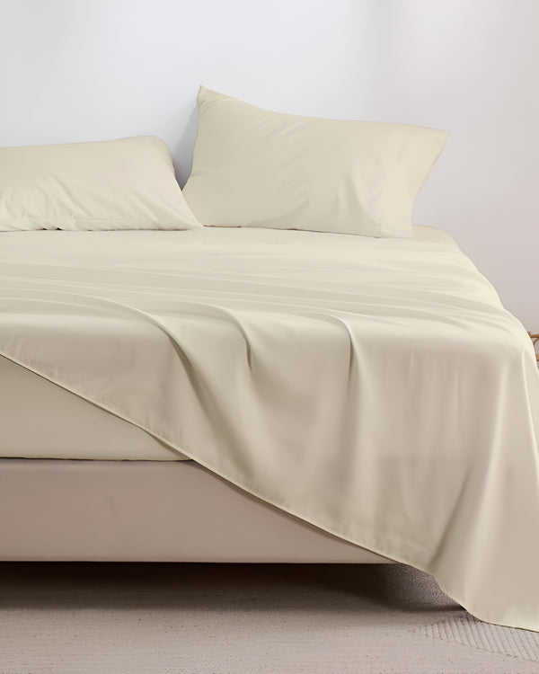Crescendo Giza Cotton 4 Piece Sheet Set - Ivory