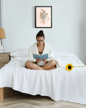 Havenweave Cotton 1 Piece Waffle Coverlet - White-Bed Layers-Cottington Lane-Slumber Sphere
