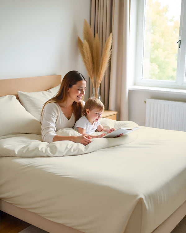 Giza Grace – Classic 1 Piece Fitted Sheet- Ivory