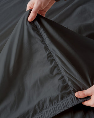 Oceanbreeze Premium Cotton 4 Piece Sheets Set for Waterbeds - Dark Gray