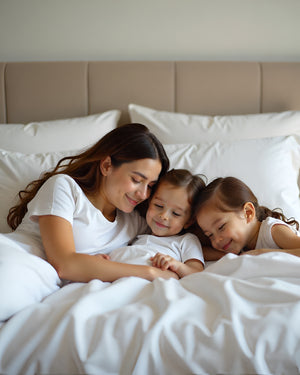 Imperial Touch Exquisite 6 Piece Cotton Sheet Set- White