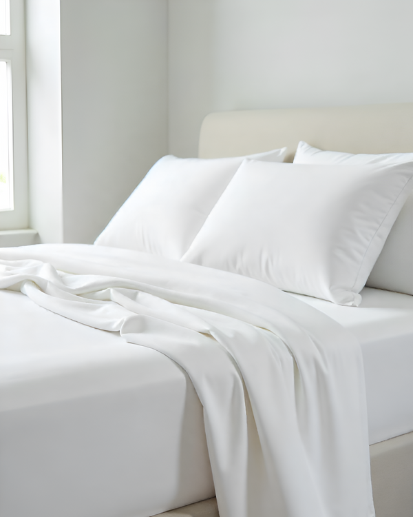 Comfort Kit Microfiber 4 Piece Bed Sheet Set – White-Bed Sheet-Shreem Linen-Slumber Sphere