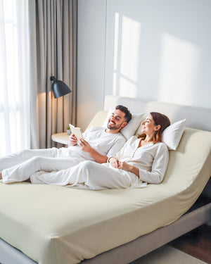 Premium 1 Piece Fitted Sheet with Top Split for Adjustable Beds - Ivory