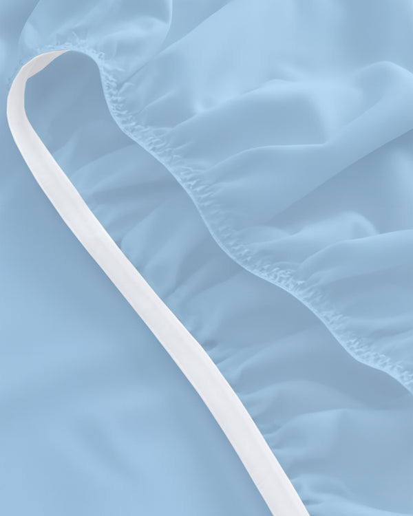 ComfortFold - Microfiber Sleeper Sofa 1 Piece Fitted Sheet- Light Blue