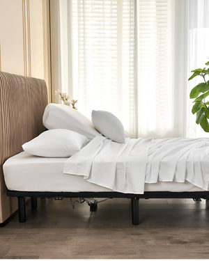 SplitLuxe Giza 4 Piece Split head Sheet Set - White-Custom Beds-MyGiza-Slumber Sphere