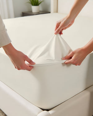 Cloud Soft Classic –  Single Fitted Sheet for Everyday Luxury - Ivory