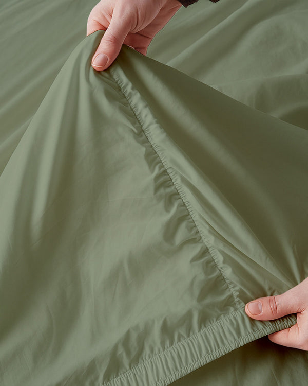 Oceanbreeze Premium Cotton 4 Piece Sheets Set for Waterbeds - Sage