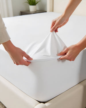 Cloud Soft Classic –  Single Fitted Sheet for Everyday Luxury - White