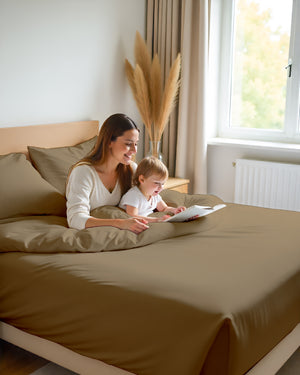 Giza Grace – Classic 1 Piece Fitted Sheet- Taupe