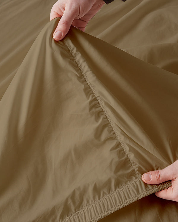 Oceanbreeze Premium Cotton 4 Piece Sheets Set for Waterbeds - Taupe