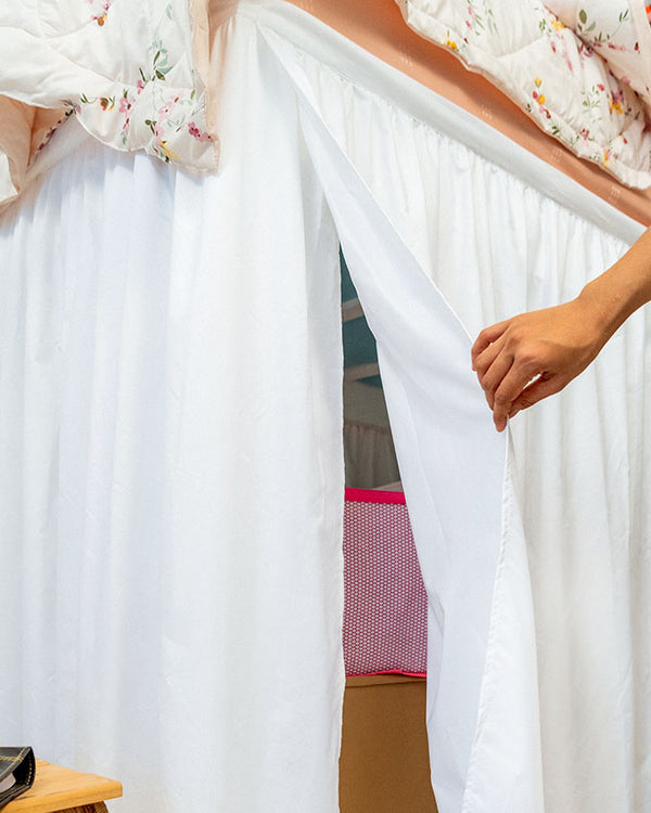 Flowyfrills– Microfiber Gathered Bed Skirt for Dorms-Bed Skirts-Shreem Linen-Slumber Sphere