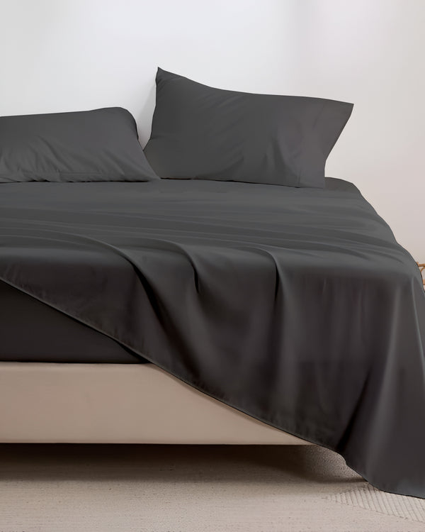 Crescendo Giza Cotton 4 Piece Sheet Set - Dark Gray