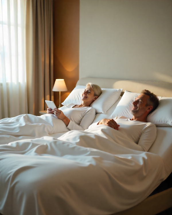 Comfort Split Ultra-Soft 5-Piece Cotton Split Beds Sheet Set - White-Custom Beds-Cottingon -Slumber Sphere