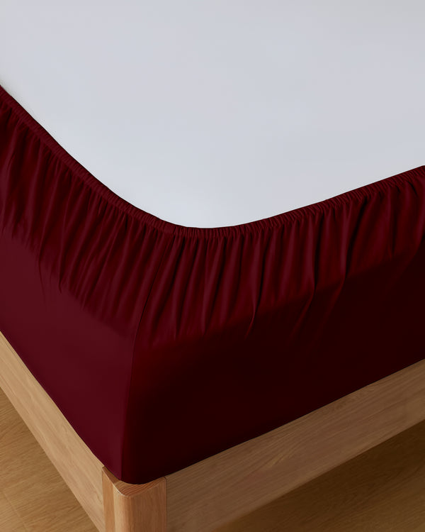 Classic Comfort Cotton Bedding 4 Piece Sheet Set- Burgundy