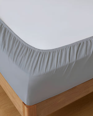 Classic Comfort Cotton Bedding 4 Piece Sheet Set- Light Gray