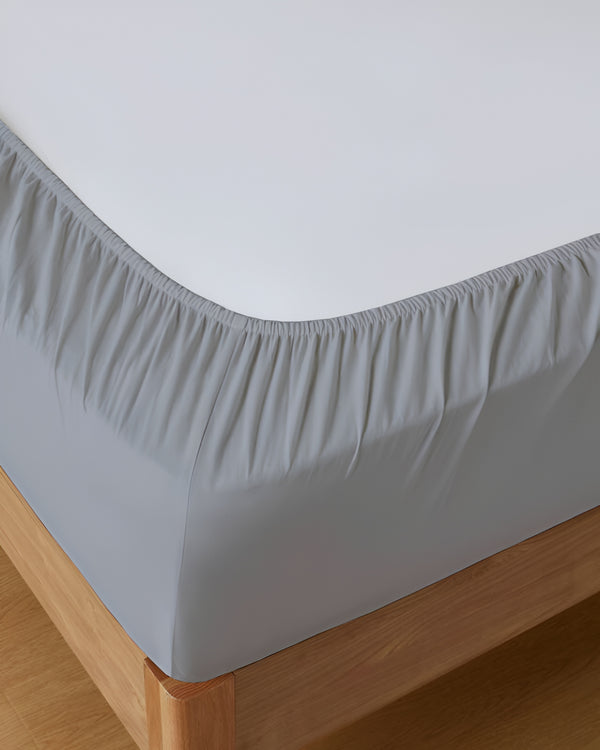 Classic Comfort Cotton Bedding 4 Piece Sheet Set- Light Gray