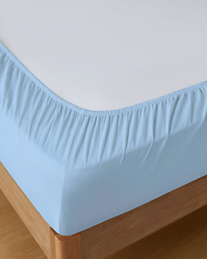 Classic Comfort Cotton Bedding 4 Piece Sheet Set- Light Blue