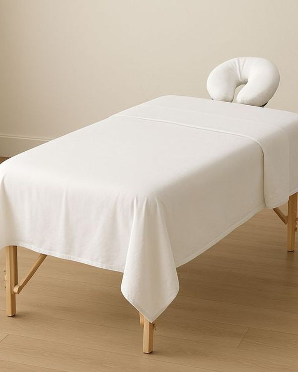 EaseLiving 3 Piece Microfiber Massage Sheet Set- White-Accents-Shreem Linen-Slumber Sphere