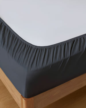 Classic Comfort Cotton Bedding 4 Piece Sheet Set- Dark Gray
