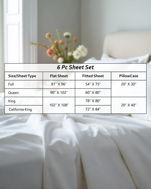 Giza Elegance 6-Piece Sheet Set - Taupe