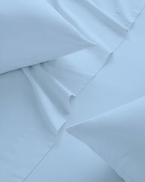 Classic Comfort Cotton Bedding 4 Piece Sheet Set- Light Blue
