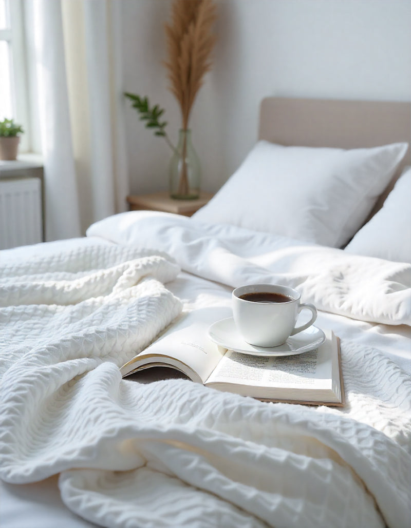 Havenweave Tencel 1 Piece Waffle Coverlet - White-Bed Layers-Cottington Lane-Slumber Sphere