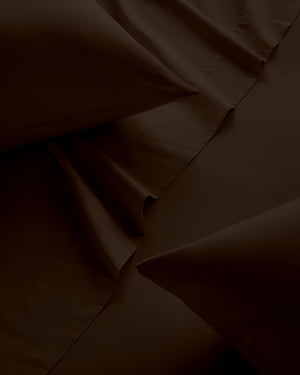 Classic Comfort Cotton Bedding 4 Piece Sheet Set- Chocolate