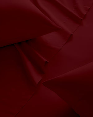Classic Comfort Cotton Bedding 4 Piece Sheet Set- Burgundy