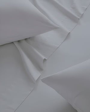 Classic Comfort Cotton Bedding 4 Piece Sheet Set- Light Gray