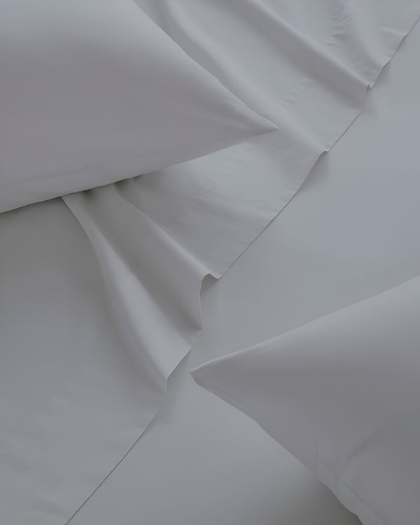 Classic Comfort Cotton Bedding 4 Piece Sheet Set- Light Gray