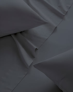 Classic Comfort Cotton Bedding 4 Piece Sheet Set- Dark Gray