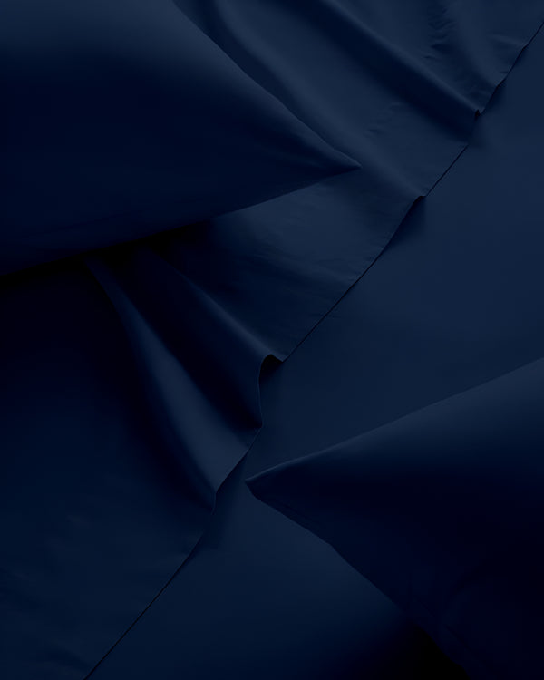 Classic Comfort Cotton Bedding 4 Piece Sheet Set- Navy Blue