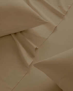 Classic Comfort Cotton Bedding 4 Piece Sheet Set- Taupe