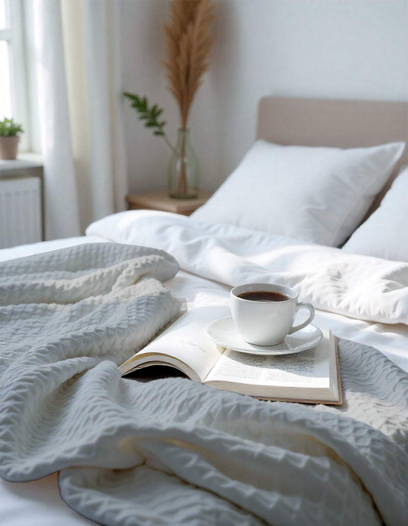 Havenweave Tencel 1 Piece Waffle Coverlet - Light Gray-Bed Layers-Cottington Lane-Slumber Sphere