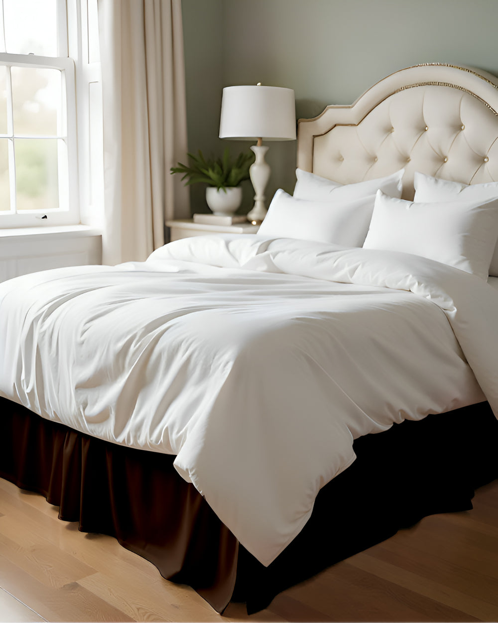 Neatflair Pleated Bed Skirt- 1 Piece, Chocolate-Bed Skirts-Shreem Linen-Slumber Sphere